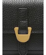 COCCINELLE CAMPUS Portofel mediu din piele ciocănită negru - Portofele femei - 3