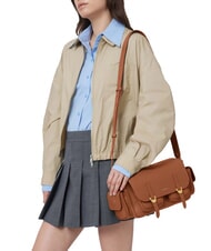 COCCINELLE CAMPUS Geantă de umăr din piele ciocănită CUIR - Genți femei - 4