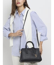 MICHAEL KORS LAILA Geantă de m&acirc;nă din piele cu curea de umăr negru - Genți femei - 6