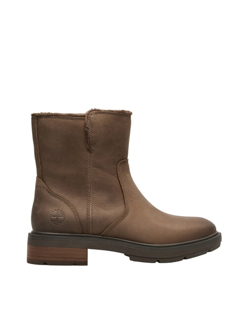 BRIMFIELD Ghete din piele pentru gleznă maro mediu, fibră integrală - Pantofi femei