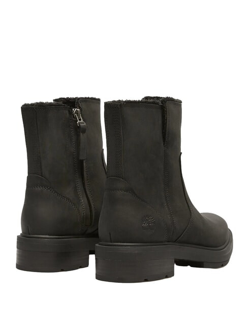 BRIMFIELD Ghete din piele pentru gleznă negru plin de cereale - Pantofi femei