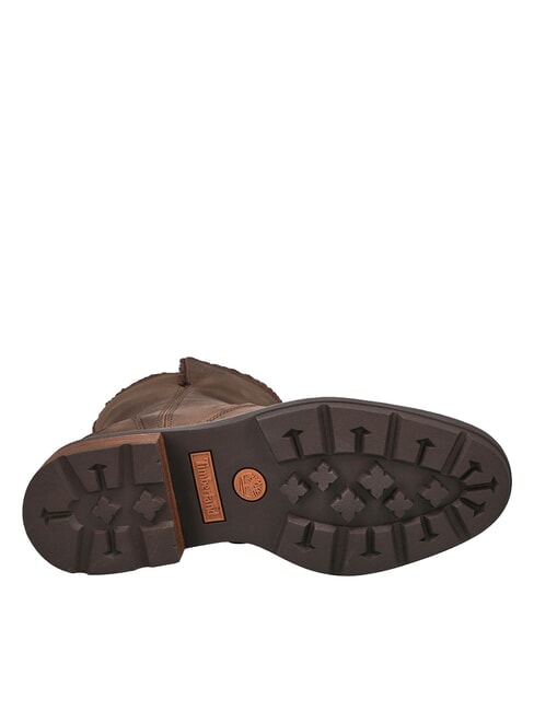 BRIMFIELD Ghete din piele pentru gleznă maro mediu, fibră integrală - Pantofi femei