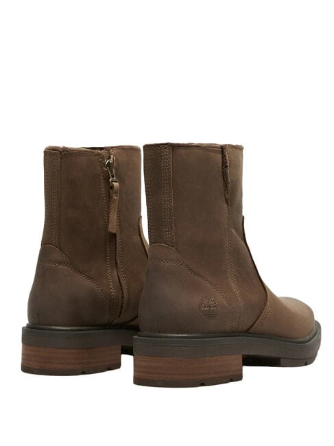 BRIMFIELD Ghete din piele pentru gleznă maro mediu, fibră integrală - Pantofi femei