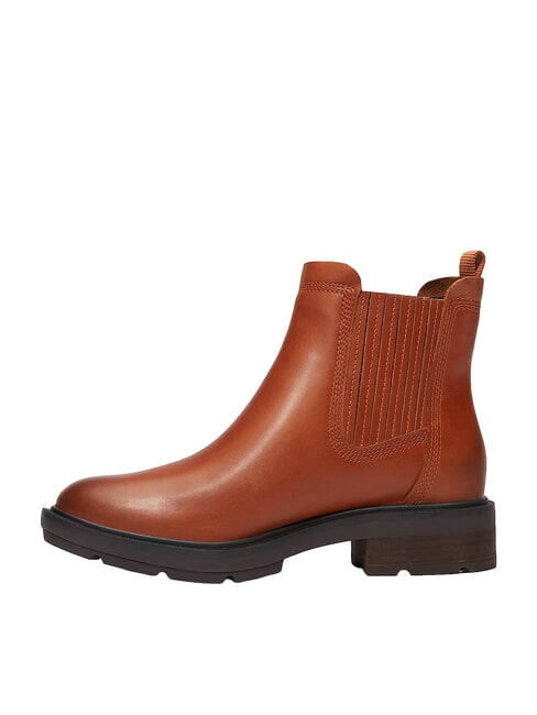 BRIMFIELD Ghete joase din piele md brn f grain w dk brn - Pantofi femei