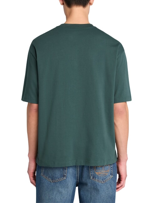 DUNSTAN RIVER Tricou de bumbac frontoane verzi - tricou