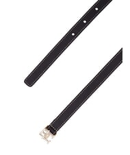 TOMMY HILFIGER TH LOGO Curea subțire din piele negru - Curele - 3