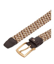 TOMMY HILFIGER DENTON Curea elastică &icirc;mpletită boabe de cafea - Curele - 3