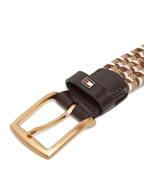 DENTON Curea elastică &icirc;mpletită boabe de cafea - Curele