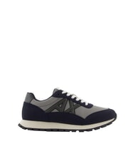 ARMANI EXCHANGE DROP MICROSUEDE Teniși cu logo contrastant bleumarin &icirc;nchis + gri + himeră - Pantofi bărbați - 2