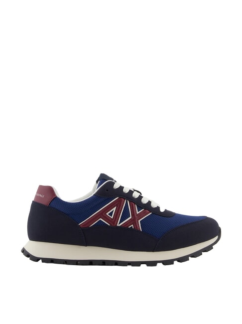 DROP MICROSUEDE Teniși cu logo contrastant bleumarin &icirc;nchis + albastru estate + rodie - Pantofi bărbați