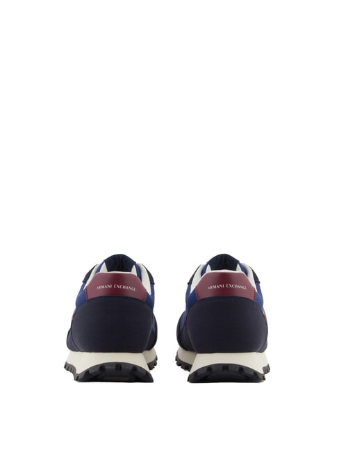 DROP MICROSUEDE Teniși cu logo contrastant bleumarin &icirc;nchis + albastru estate + rodie - Pantofi bărbați