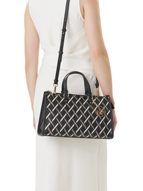 A|X Geantă de m&acirc;nă, cu curea de umăr negru / negru - Genți femei