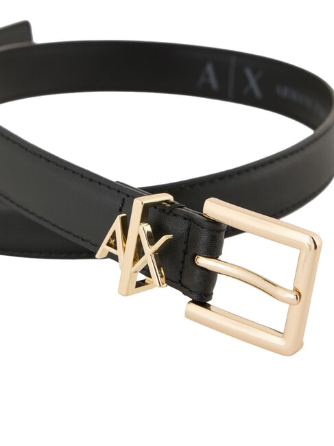 TONGUE Curea de piele negru - Curele