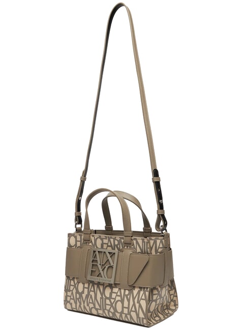 LOGO ALL OVER Geantă mică cu curea de umăr nisip sonor / bas brun - Genți femei
