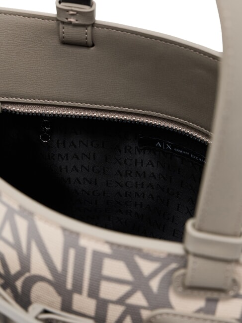 LOGO ALL OVER Geanta de mana cu curea de umar nisip sonor / bas brun - Genți femei