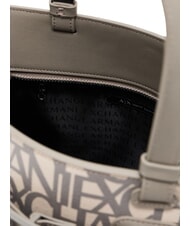 ARMANI EXCHANGE LOGO ALL OVER Geanta de mana cu curea de umar nisip sonor / bas brun - Genți femei - 4