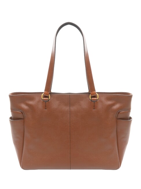 LETIZIA Geantă de cumpărături din piele BROWN - Genți femei