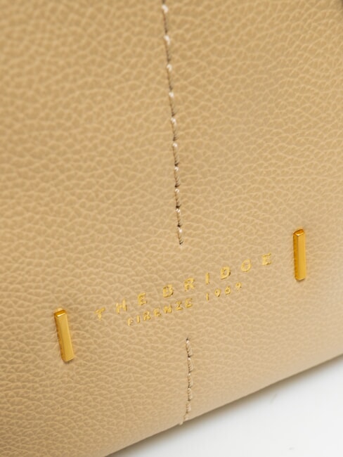 LETIZIA Geantă tip găleată din piele unt abb. aur - Genți femei