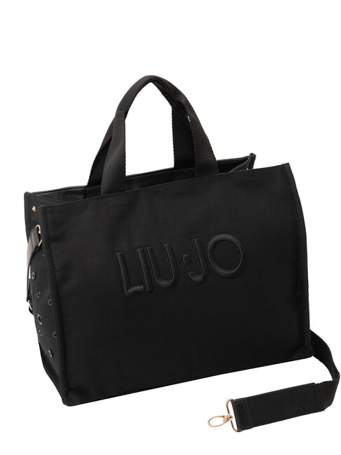 CANVAS Geantă de m&acirc;nă, cu curea de umăr BLACK - Genți femei