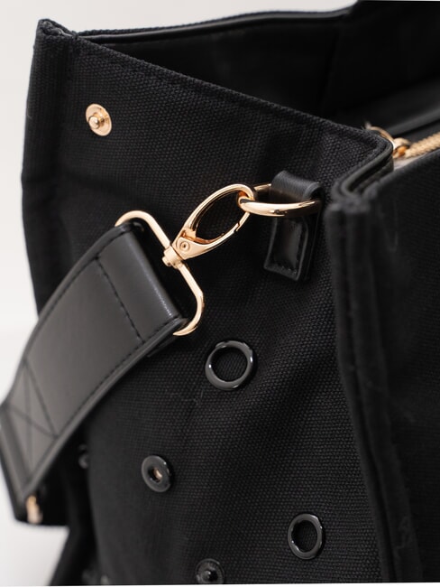 CANVAS Geantă de m&acirc;nă, cu curea de umăr BLACK - Genți femei