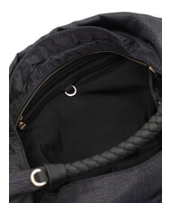 BORBONESE PLIE Geantă hobo medie negru &icirc;nchis - Genți femei - 4