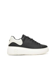 ARMANI EXCHANGE SUPER MINI-TUMBLED Adidași negru + alb-gălbui - Pantofi femei - 2