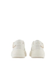 ARMANI EXCHANGE A|X Chain  Adidași din piele alb-gălbui+alb-gălbui - Pantofi femei - 3