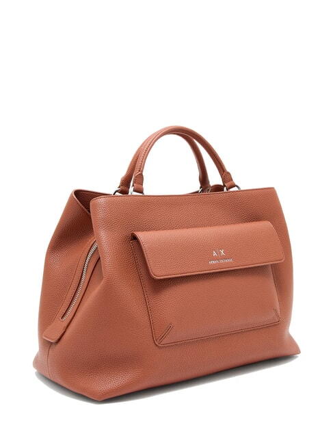 NICOLE Geantă de m&acirc;nă cu buzunar și curea de umăr coajă de nucă de cocos - Genți femei