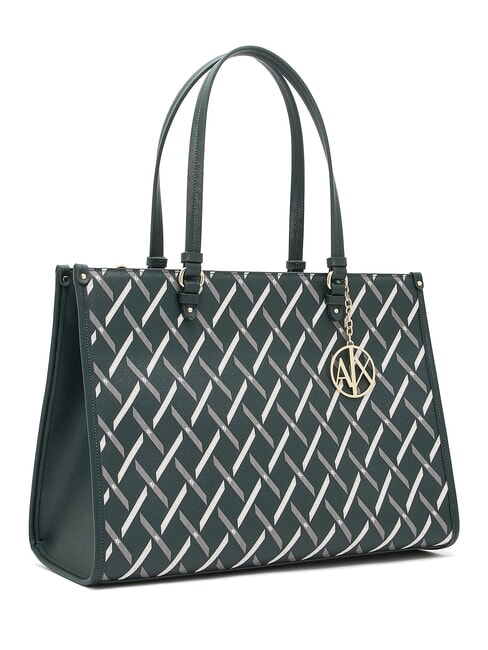 A|X LOGO ALL OVER Geantă de umăr, cu curea de umăr bate verde / bate verde - Genți femei