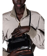 ARMANI EXCHANGE A|X CROCO Geantă micro, cu curea de umăr negru - Genți femei - 6