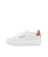 LOVE MOSCHINO ECLIPSE 50 Adidași din piele alb/piele - Pantofi femei - 2