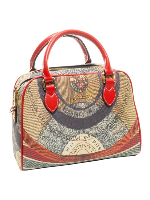 PLANETARIUM Geantă cu dom mediu cu curea de umăr clasic/ coral - Genți femei