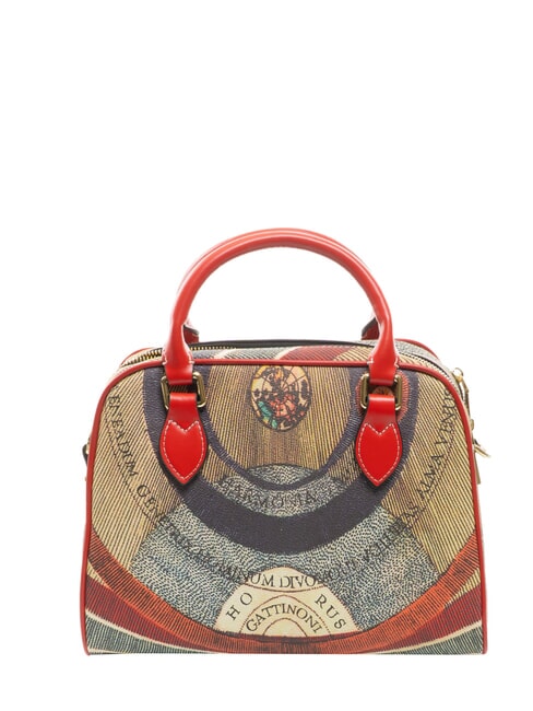 PLANETARIUM Geantă cu dom mediu cu curea de umăr clasic/ coral - Genți femei