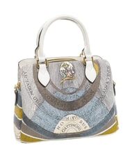 GATTINONI PLANETARIUM Geantă de m&acirc;nă medie cu curea de umăr lună/alb - Genți femei - 2