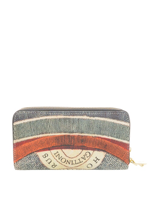 PLANETARIUM Portofel mare cu fermoar dublu clasic/ coral - Portofele femei