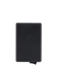 PIQUADRO BLACK SQUARE Portcard din piele și aluminiu VERDE - Portofele bărbați - 2