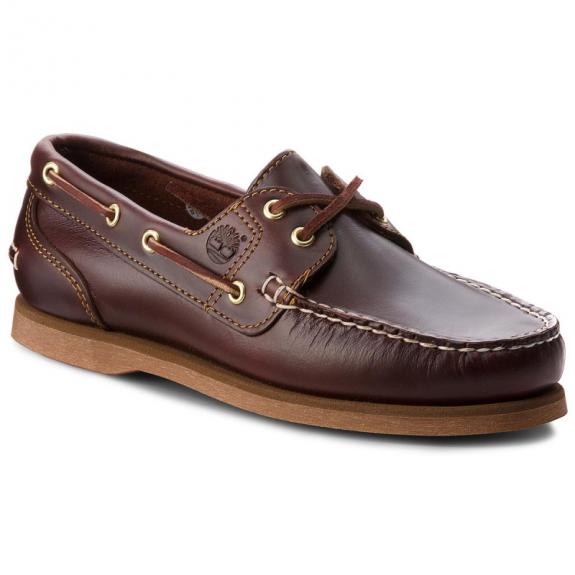 BOAT AMHERST Mocasin din piele maro - Pantofi femei