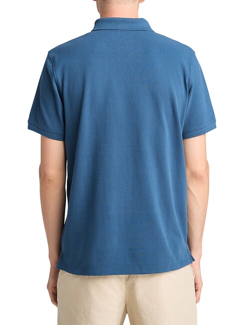 MILLERS RIVER Tricou polo din bumbac denim &icirc;nchis la culoare - maiou Polo