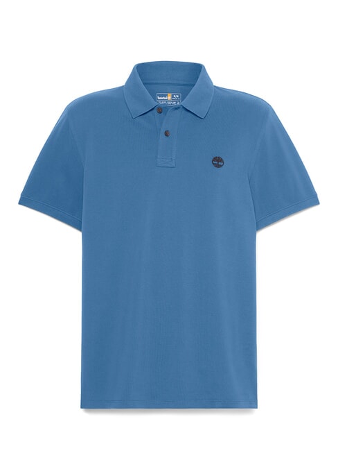 MILLERS RIVER Tricou polo din bumbac denim &icirc;nchis la culoare - maiou Polo