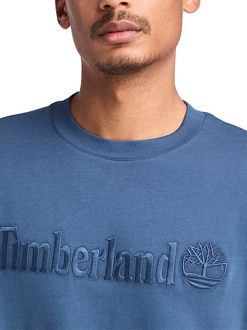 EMBROIDERY TONAL Tricou din bumbac denim &icirc;nchis la culoare - tricou