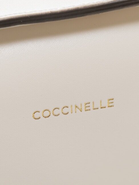 MALETA CALF Geanta mini de umar, din piele alb - Genți femei