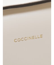 COCCINELLE MALETA CALF Geanta mini de umar, din piele alb - Genți femei - 3