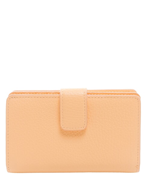 METALLIC SOFT Portofel din piele texturata răsărit - Portofele femei