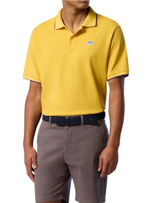 COLLAR STRIPED Tricou polo cu maneca scurta din bumbac Soarele samoan - maiou Polo