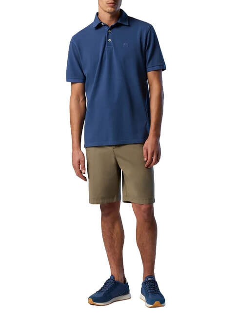 CORE Tricou polo cu logo brodat denim &icirc;nchis la culoare - maiou Polo