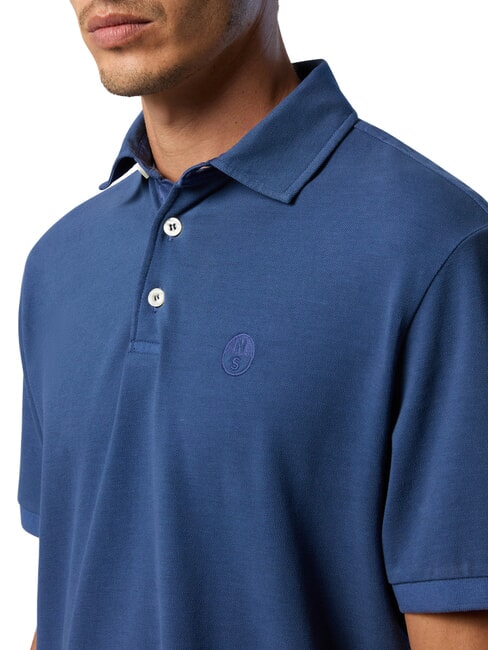 CORE Tricou polo cu logo brodat denim &icirc;nchis la culoare - maiou Polo