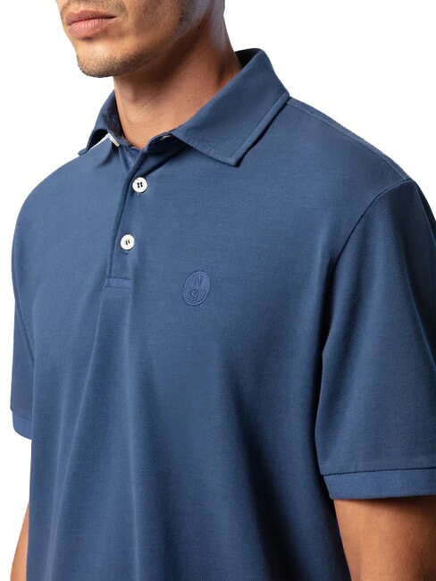 CORE Tricou polo cu logo brodat denim &icirc;nchis la culoare - maiou Polo