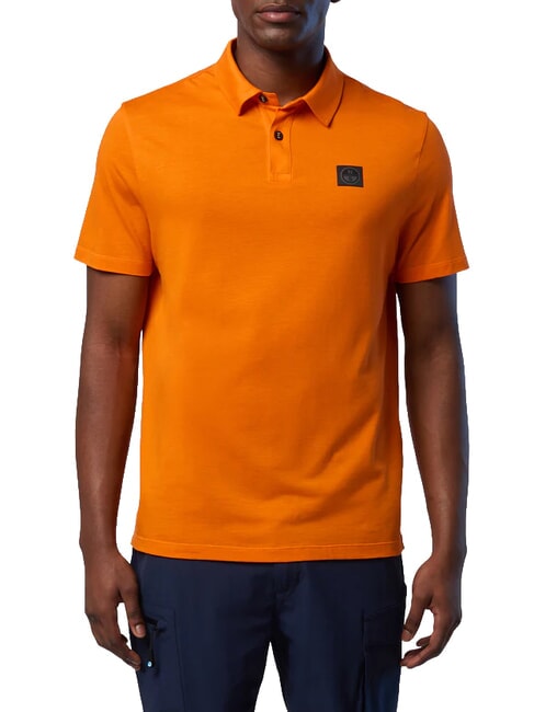 NORTH TECH Tricou polo cu m&acirc;necă scurtă papaya portocală - maiou Polo