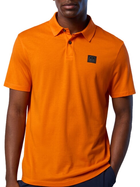 NORTH TECH Tricou polo cu m&acirc;necă scurtă papaya portocală - maiou Polo