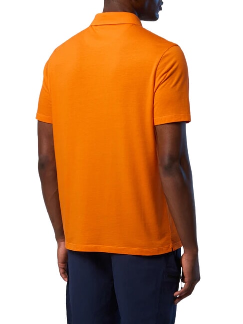 NORTH TECH Tricou polo cu m&acirc;necă scurtă papaya portocală - maiou Polo